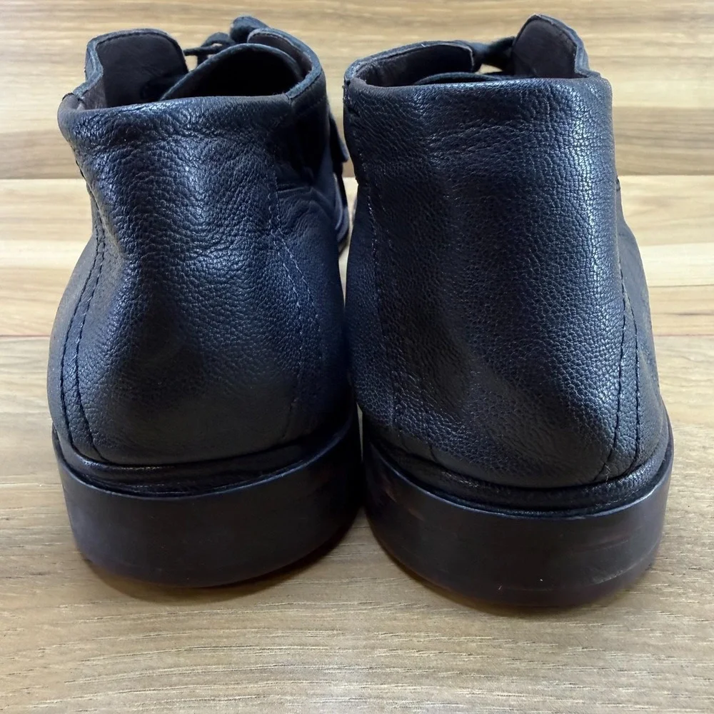 John Varvatos Black Leather Chukka Boot Mens 12 M Soft Lace Up Business Casual